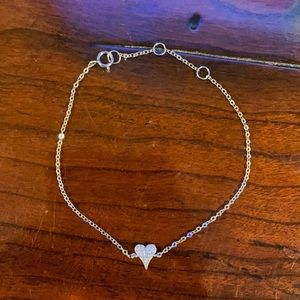 Stunning cubic zirconia sterling silver heart bracelet ♥️